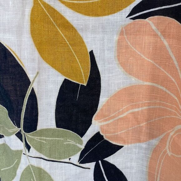 Rachel Zoe Linen Sleeveless High-Lo Shirt Dress Shift Tropical Print Small - Picture 10 of 10